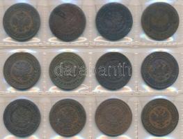 Oroszország 1879-1910. 2k (16x) + 1878-1913. 3k (12x) T:vegyes
Russia 1879-1910. 2 Kopeks (16x) + 18...