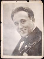 Enrico De Franceschi (1885-1945) orepaénekes dedikált fotója Komor Vilmos részére. / opera singers autograph signed photo to Vilmos Komor conductor. Folded. 32x45 cm