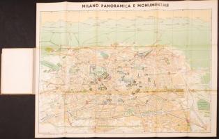 cca 1900 Milano térkép utcajegyzékkel / Map of Milan