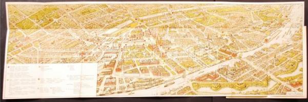 cca 1940 Koppenhága színes turista térkép / Map and tourist guide of Copenhague