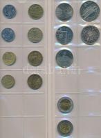 48db-os vegyes, ukrán és moldovai fémpénz tétel berakólapokon T:vegyes 48pcs of Ukrainian and Moldovan coins on sheet C:mixed