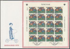 International Year of children - children's drawings minisheet set on 3 FDC Nemzetközi gyermeké...