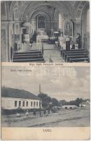 Tard, Római katolikus templom belső és iskola, kiadja Hangya