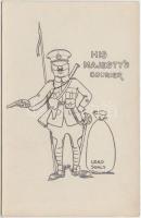 'His Majesty's Courier' British military humour card