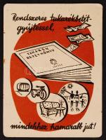 1954 OTP fém kártyanaptár