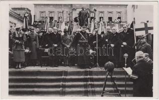 1938 Komárom, bevonulás, Horthy, Imrédy Béla / entry of the Hungarian troops, Horthy