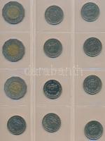 90db-os, főleg horvát fémpénz gyűjtemény, néhány észt, lett és ukrán érmével, 5 berakólapon T:vegyes 90pcs of mainly Croatian coin collection, with Estonian, Latvian and Ukrainian coins, on sheet C:mixed