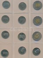 90db-os, főleg horvát fémpénz gyűjtemény, néhány észt, lett és ukrán érmével, 5 berakólapon T:vegyes...
