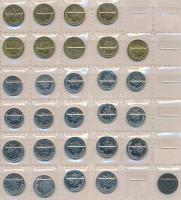 90db-os, főleg horvát fémpénz gyűjtemény, néhány észt, lett és ukrán érmével, 5 berakólapon T:vegyes...