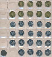 90db-os, főleg horvát fémpénz gyűjtemény, néhány észt, lett és ukrán érmével, 5 berakólapon T:vegyes...