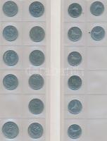 90db-os, főleg horvát fémpénz gyűjtemény, néhány észt, lett és ukrán érmével, 5 berakólapon T:vegyes...
