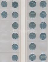 90db-os, főleg horvát fémpénz gyűjtemény, néhány észt, lett és ukrán érmével, 5 berakólapon T:vegyes...