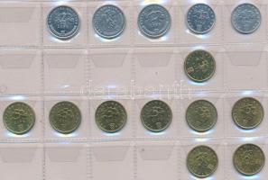 90db-os, főleg horvát fémpénz gyűjtemény, néhány észt, lett és ukrán érmével, 5 berakólapon T:vegyes...