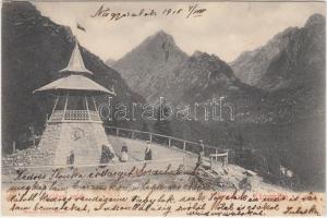 Tátra Tarpatak-völgy, Szilágyi Dezső emlék, kiadja Maurer Adolf / valley, monument (EK)