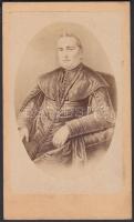 cca 1850 Stefan Moyzes, besztercebányai püspök, keményhátú fotó, 6x10 cm /
cca 1850 Stefan Moyzes, b...