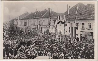 Érsekújvár, bevonulás / entry of the Hungarian troops 'vissza' So. Stpl