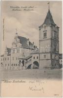 Lőcse, Városháza, kiadja Schmidt Edgar / town hall (ázott sarok / wet corner)