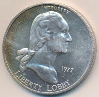 Amerikai Egyesült Államok 1977. "Liberty Lobby - George Washington / 1E" Ag emlékérem (31....