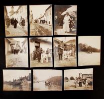 cca 1910 Szentendrei séta, 10 db fotó, 11x8 cm