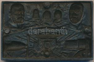 Osztrák-Magyar Monarchia 1914. "Viribus Unitis" Br plakett. Szign.: Gábrys György (130x83m...