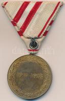 Ausztria 1932. "Háborús Emlékérem 1914-1918" Br kitüntetés mellszalagon kardokkal Szign.: ...
