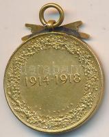 Ausztria 1932. "Háborús Emlékérem 1914-1918" Br kitüntetés miniatűrje Szign.: Grienauer T:...