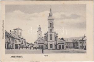 Abrudbánya, Fő tér, templom / square, church (fl)