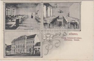 Kőszeg, Evangélikus leánynevelő intézet, hálóterem, ebédlő, belső floral, kiadja Róth Jenő