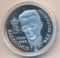 Belgium 2003. "In Memoriam I. Baldvin" Ag emlékérem dísztokban, tanúsítvánnyal (11,5g/0.925/30mm) T:PP Belgium 2003. "In Memoriam Roi Baudouin" Ag medallion in original case, with certificate (11,5g/0.925/30mm) C:PP