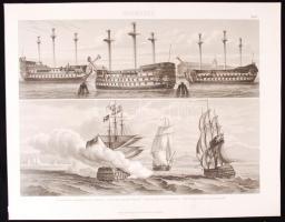 Cca 1880 Seewesen Taf4., Brockhaus, acélmetszet, 21×29 cm