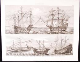 Cca 1880 Seewesen Taf.3., Brockhaus, acélmetszet, 21×29 cm