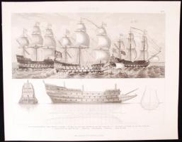 Cca 1880 Seewesen Taf.5., Brockhaus, acélmetszet, 21×29 cm