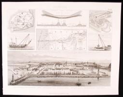 Cca 1880 Seewesen Taf.20., Brockhaus, acélmetszet, 21×29 cm