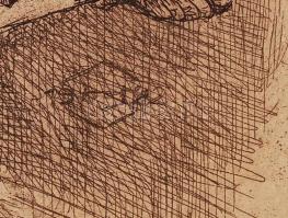 Haranghy Jenő (1894-1951): Ex libris Josephi Boros. Rézkarc, papír, jelzett a karcon, 19×14 cm