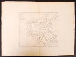 Cca 1800 Stetin, német város térképe, rézmetszet, 17×20 cm/ Cca 1800 Stetin city map, copperplate, good condition