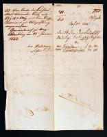 1853 Alexander Czéh's Buchdruckerei fejléces számla 6k kontrolszignettával