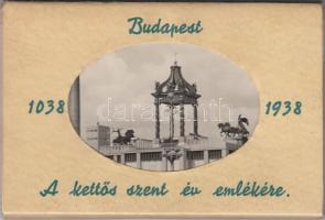 1038-1938 Budapest, Kettős szent év - leporelló 14 db képeslappal