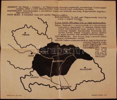 1938 Felvidékért irredenta propaganda nyomtatvány 24x21 cm
