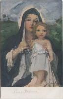 6 db régi, megíratlan, művészi Náray Aurél képeslap / 6 unused art postcards by Aurél Náray