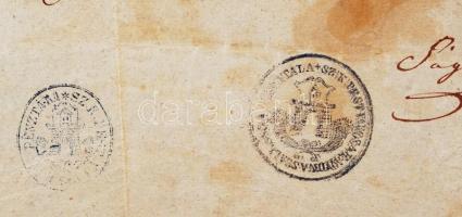 1863 Pest, Illetőségi bizonyítvány pecséttel