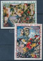 Iba N'Diaye festmények vágott sor, Iba N'Diaye paintings imperforated set