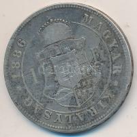 1886KB 1Ft Ag "Ferenc József / Barokk címer" T:2-,3