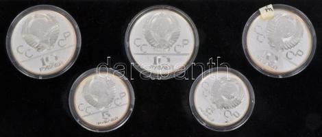 Szovjetunió 1978. 5R Ag (2xklf) "Magasugrás, Díjlovaglás" + 1978-1979. 10R Ag (3xklf) &quo...