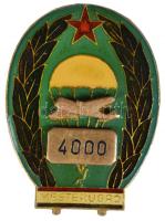~1960. "Mesterugró" 4000 ugrás után járó kitüntető teljesítményjelvény (47x34mm) T:1-,2