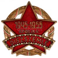 1955. Díszszemle "1945-1955. április 4." zománcozott kitüntetés T:2