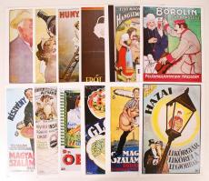 Régi kereskedelmi plakátok modern, jó minőségű másolatai 12 db 25x36 cm