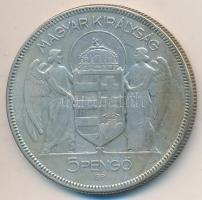 1930. 5P Ag "Horthy-jobbra" T:3  Adamo P8