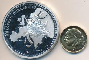 Belgium DN "Európai valuták" ezüstözött emlékérem 1977. 50c-sel T:PP
Belgium ND "Euro...