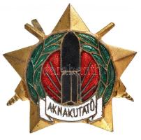 ~1970. "Aknakutató" zománcozott jelvény T:2