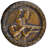 Sződy Szilárd (1878-1939) ~1935. Levente lövész jelvény (d=48mm) T:2